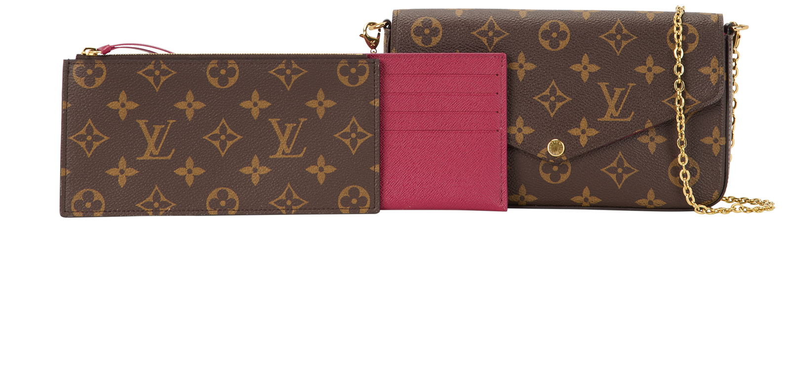 Felicie Pochette, &pound;850, Handbags, Brown, Canvas, Other view